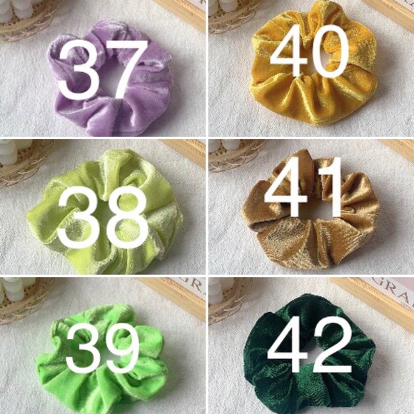 VELVET 40 Scrunchies Colorful Fun Retro 90s - Picture 12 of 13